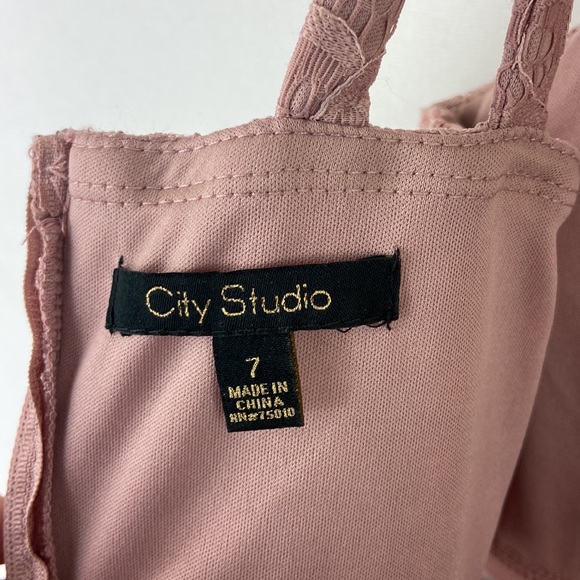 HOMECOMING City Studio Lace Fit Flare Rose Dress - Picture 7 of 8